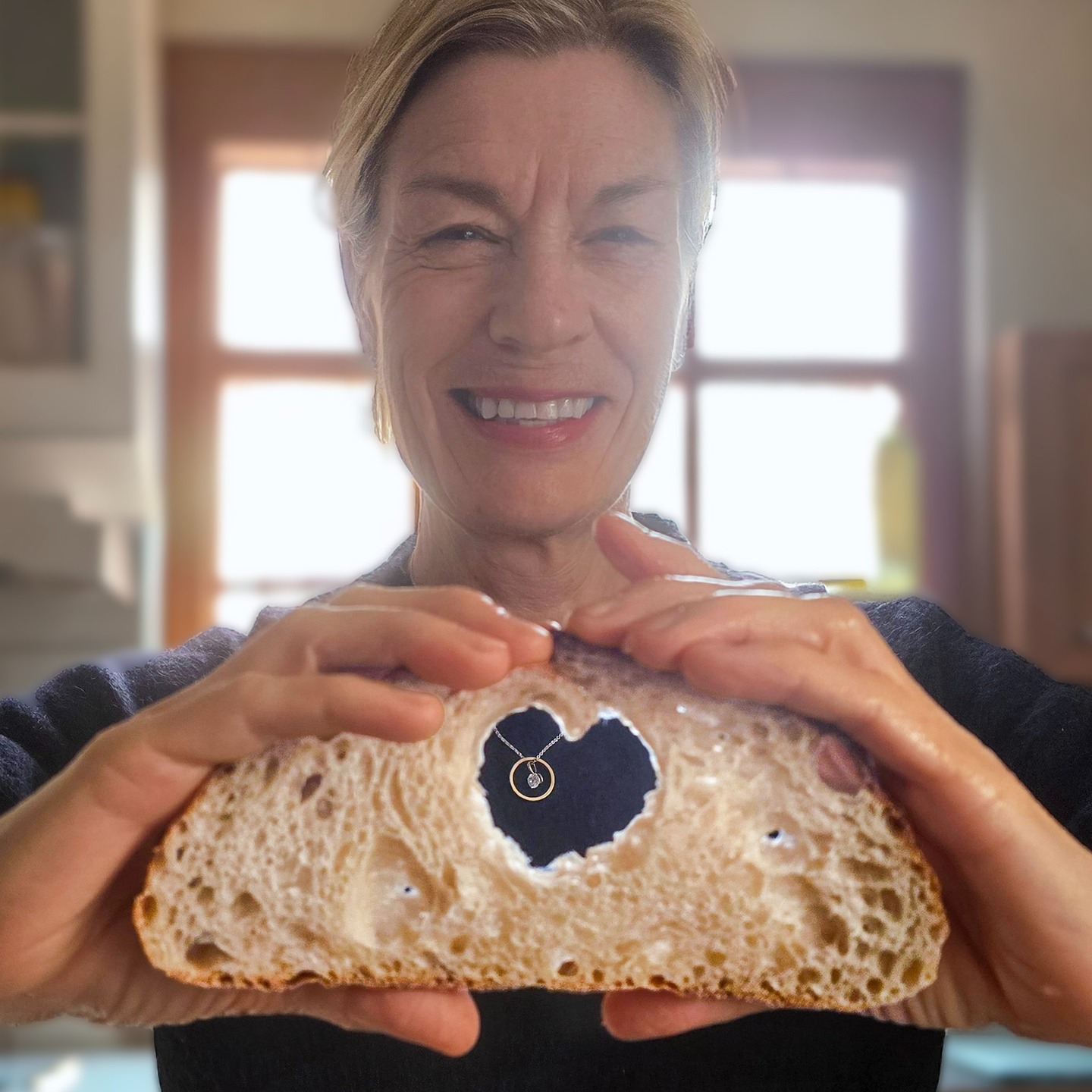 Cut into today’s sourdough and found this waiting in the crumb. A heart, clear as anything. I will take that as approval from the starter. 

#sourdoughbread #wildyeast #artisanbread #crumbshot #hearttoheart