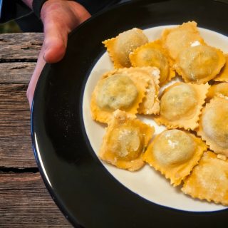 Our friends Diana and Vincent, made my Vincent, ravioli by hand, stuffed with homemade ricotta and chard from the allotment. 

How come I missed out on such a treat! 

It doesn’t get much better than that. 

Silky pasta, green filling. Absolutely lush. º∙👩🏻‍🍳 ₊˚🍜 ˚ෆ 

#handmaderavioli #plottoplate #goodfood #handmadepasta #allotmentcooking